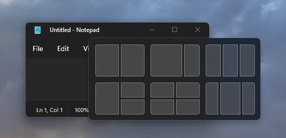 snap layouts